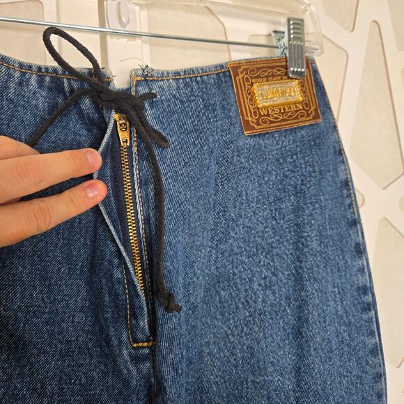 VINTAGE Lawman High Rise Key Hole Straight Fit Jeans Womens SZ 9 90s Western Mom - Picture 5 of 5
